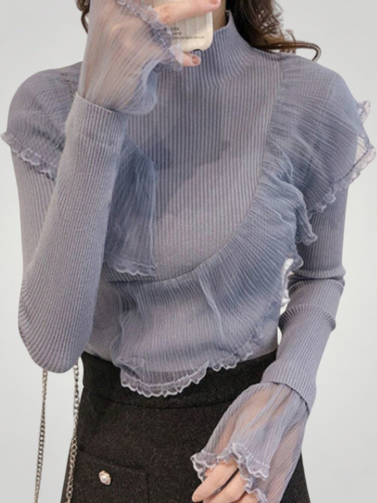 Meike | Eleganter Rüschenpullover für Damen mit Komfort