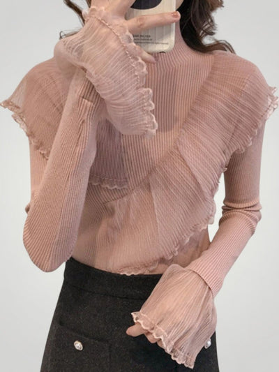 Meike | Eleganter Rüschenpullover für Damen mit Komfort